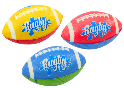 Set of 3 Foam Rugby Balls 3 Colors