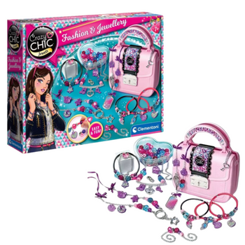Crazy Chic DIY-Set: Crazy Handtasche mit Perlen & Armbändern Clementoni 17651