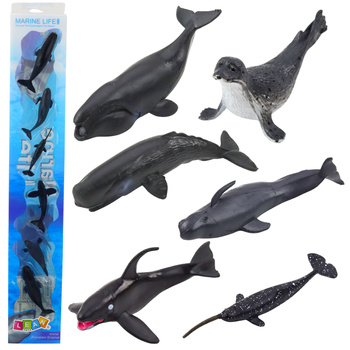 Mini Figurine Set Marine Animals Mammals Killer Whale Photo Dolphin 6-8cm 6pcs