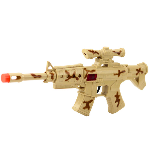 Military Rifle Set with Rifle Accessories Shot Sound Sand