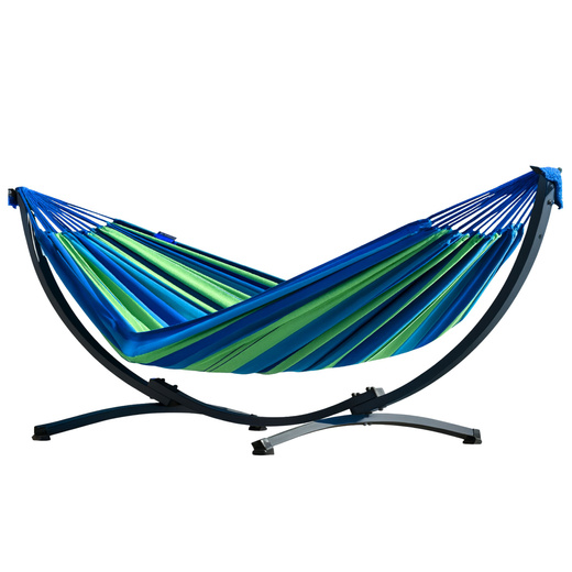 Garden Hammock with Frame for Two People, Green and Blue, 200x120