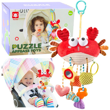 Sensory Toy Crab Bed Hanger 9in1