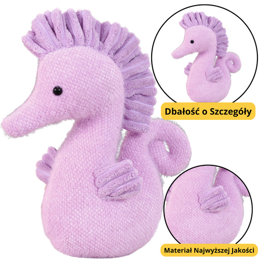 Plüsch Maskottchen Kuscheltier Wasserpferd Lila 25cm