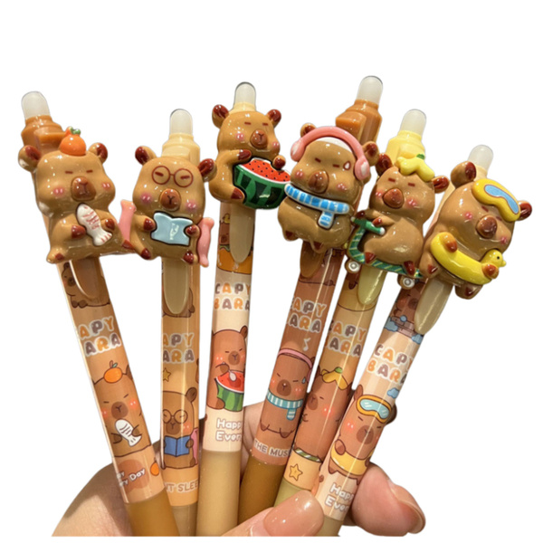 Capybara 3D Blue Ink Automatic Pen with Eraser