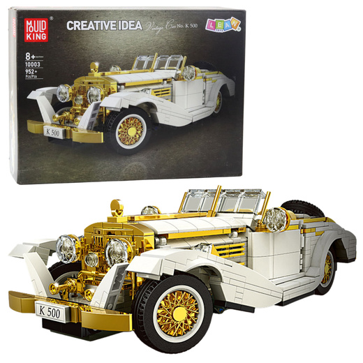 Konstruktionsbausteine Oldtimer K500 Weiß und Gold 952 Stk.