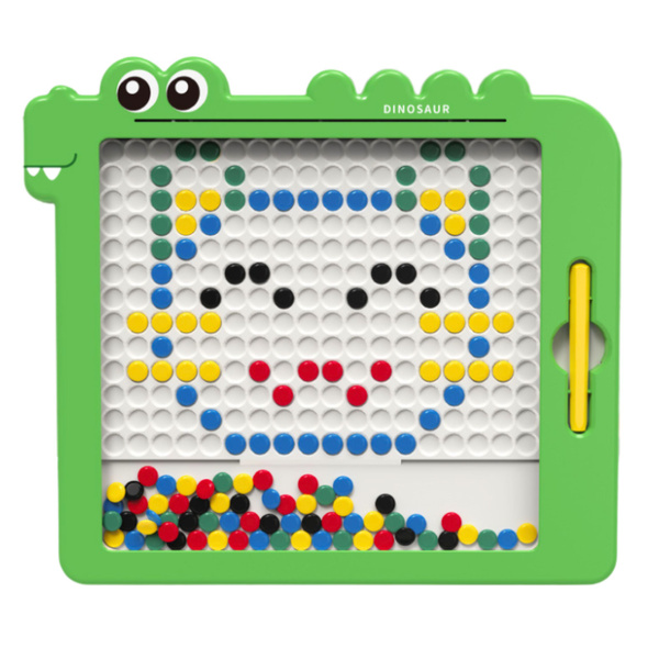 Magnetic Board Puzzle Mosaic Dinosaur Green Cards 20 Designs