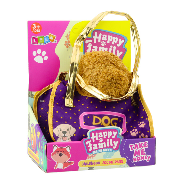 Dog in a Bag Plush Mascot Cuddly Toy Light Brown