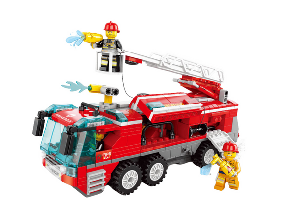 Bausteine-Set Feuerwehr-Basisauto Auto-Helikopter 845 El