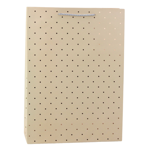 Classic Gift Bag with Gold Dots 41 x 30 x 12 cm
