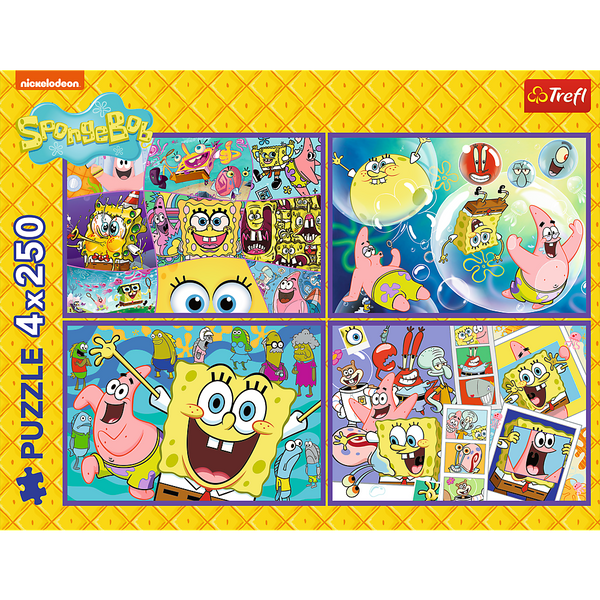 Puzzle - 4x250 - SpongeBob's Crazy World Trefl 13342