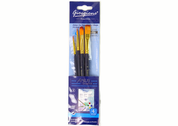 Set Künstlerpinsel 4 Formen