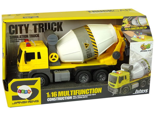 Betonmischer Gelb Rotierende Schaufel Ton Lichter