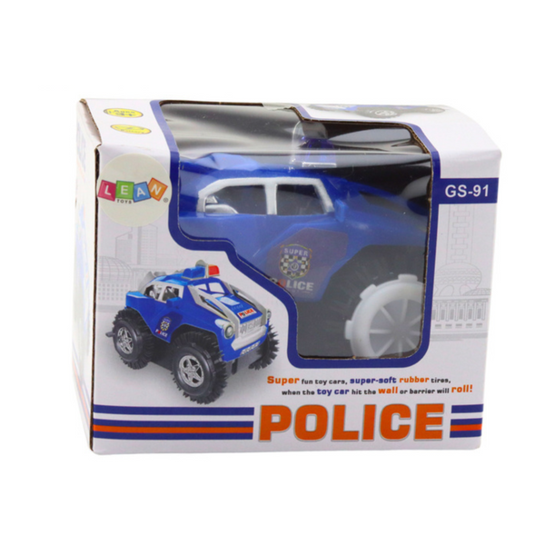Police Car Rollover Obstacle Sensor 360° Lights Sounds Blue
