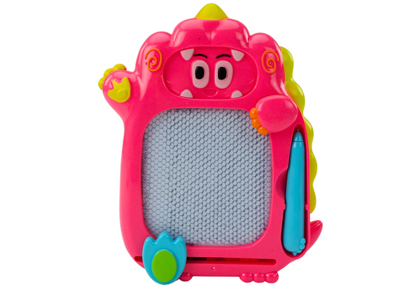 Drawing Board Pocket Game 2in1 Pink Dinosaur
