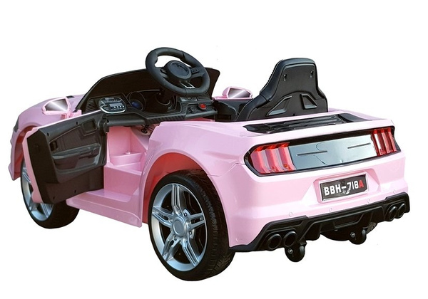 Kinderauto BBH-718A Rosa Ledersitz EVA-Reifen