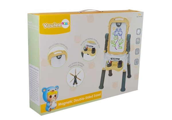 Doppelseitige Magnettafel in Blau mit Kreide