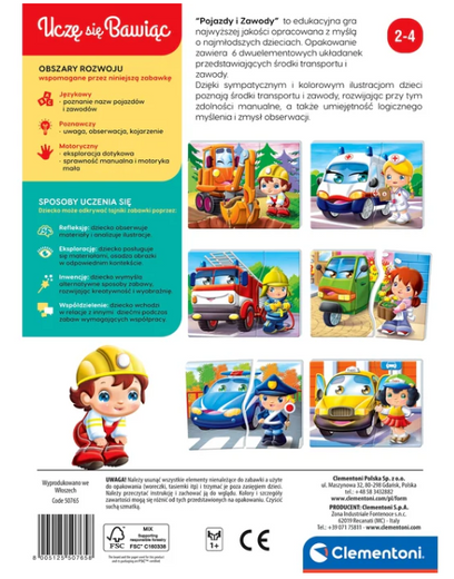 Lernspiel Fahrzeuge und Berufe Polnische Sprache Clementoni 50765