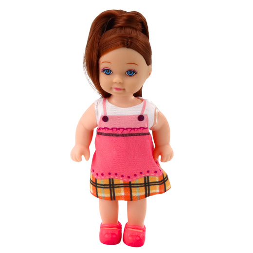 Mini-Puppenset mit zwei Welpen, Bett, Napf, Flasche