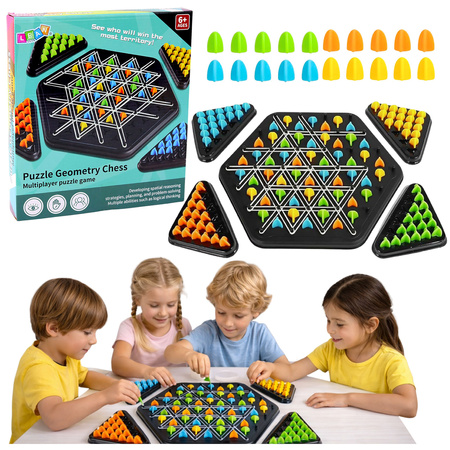 Family Educational Strategy Game Geometric Triangle Puzzle