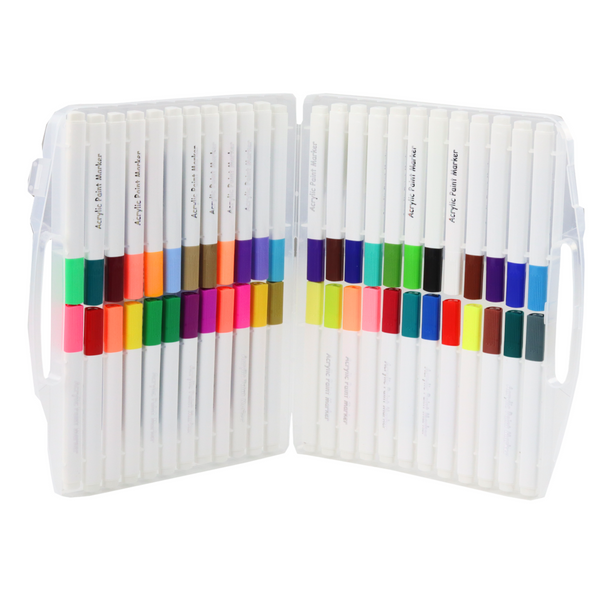 Set Acryl-Markierungsstifte im Organizer, 48-tlg.