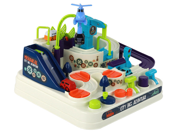 Colorful Interactive Obstacle Course Set for Toy Cars