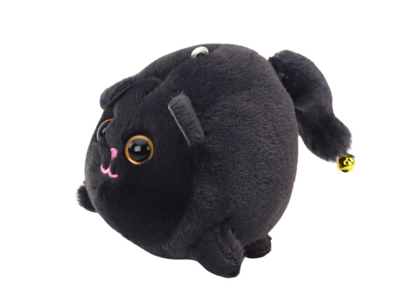 Plush Stretched Cat Jumping Mascot Black