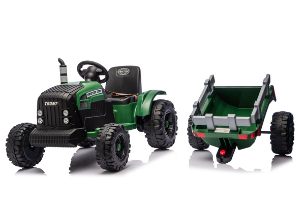 CH9959B Battery Operated Tractor with Trailer Dark Green 24V