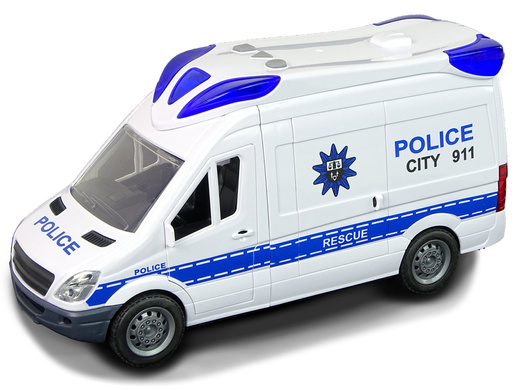 Interaktiver Polizeifunkwagen  Licht- und Soundeffekte!  Türen öffnen!