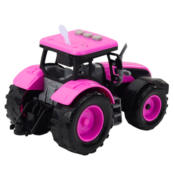 Batteriebetriebener Traktor mit Lichtern und Geräuschen, Pink