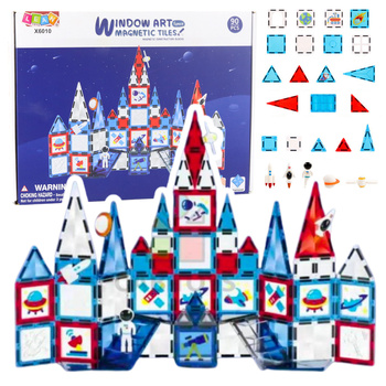 Magnetic Space Windows Construction Blocks 90 pcs.