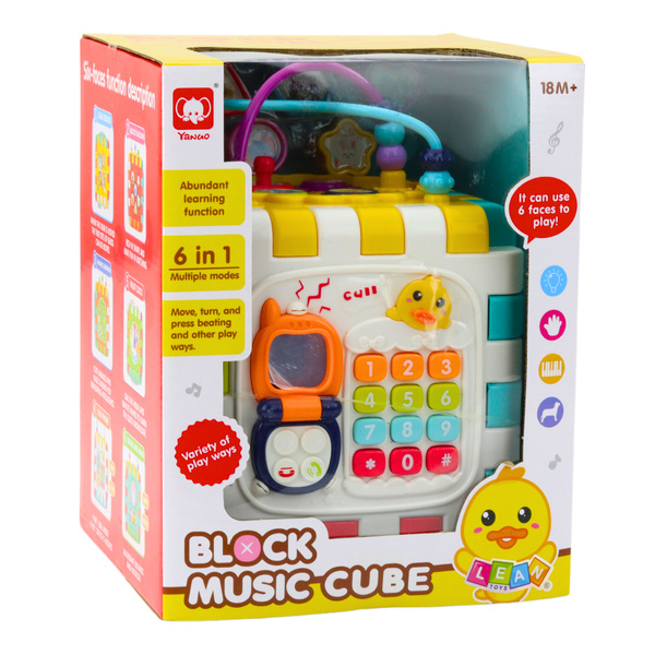 Educational Cube Musical Interactive For Toddlers 6in1