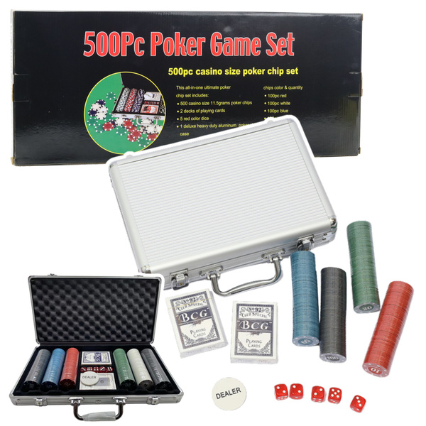 Professionelles Pokerset, Aluminiumkoffer, 500-tlg.