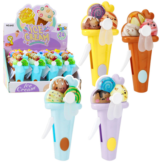 Pinwheel Fan For Children Mechanical Drive Ice Cream Mix Color
