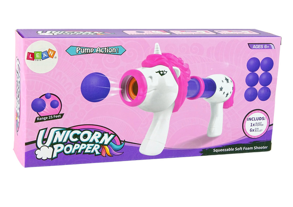 Soft Ball Launcher Gun Unicorn Pink
