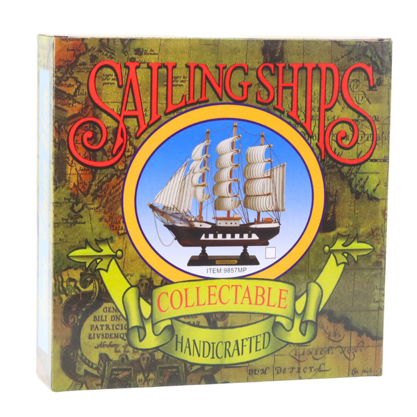 Sammlermodell Deko Dreimaster Segelschiff Weiß 24x23cm