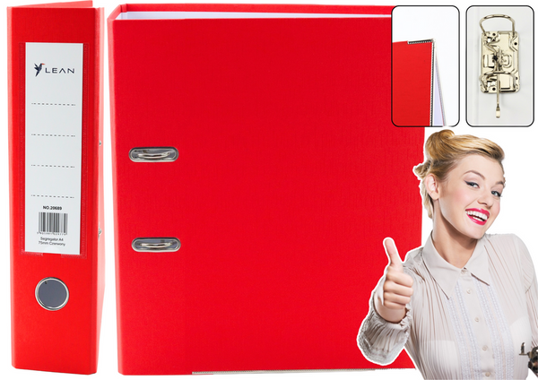 A4 Dokumentenordner/75mm Hebelmechanismus Rot