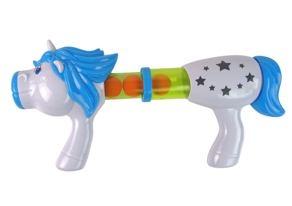 Soft Ball Launcher Gun Unicorn Blue Pink