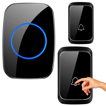 Drahtlose wasserdichte Türklingel, 35 Melodien, 3 Lautstärkestufen