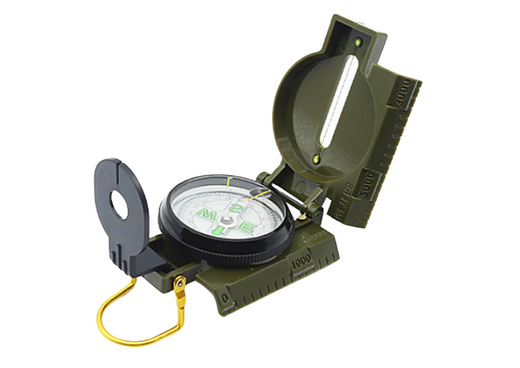 Tourist Compass Compass Measure Fluorescent Hands Aluminum