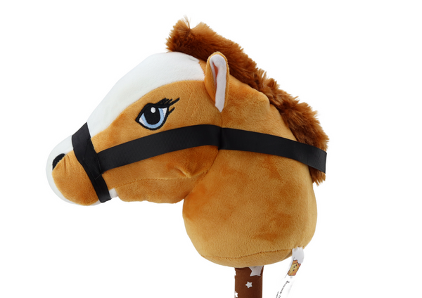 Plush Horse Head On A Stick Hobby Horse Brown Shorthair Horse sounds