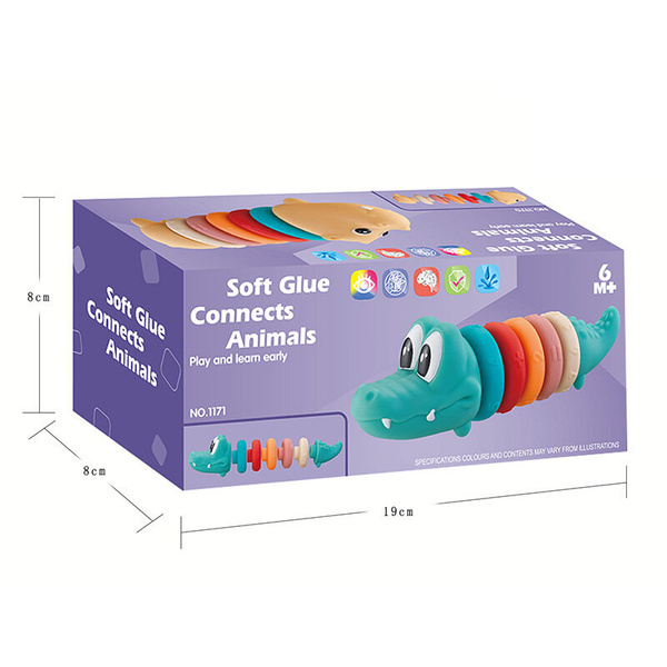 Lernset für Kleinkinder, weiches Pyramidenkrokodil