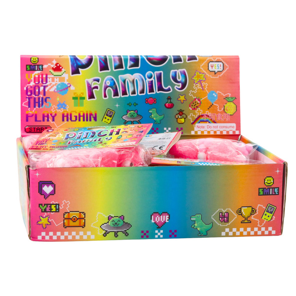 Sensory Squishy Soft Kitten with Pearls and Pompoms Pink 8cm