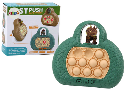 Pop It Dinosaur Arcade-Spielkonsole, 4 Spielmodi, Grün