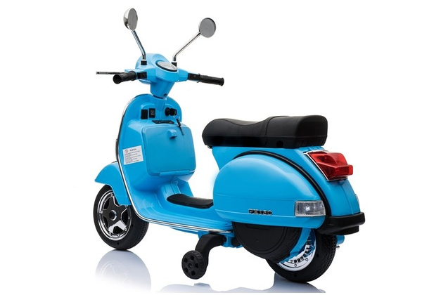 Vespa Scooter Electric Ride On Motorcycle - Blue