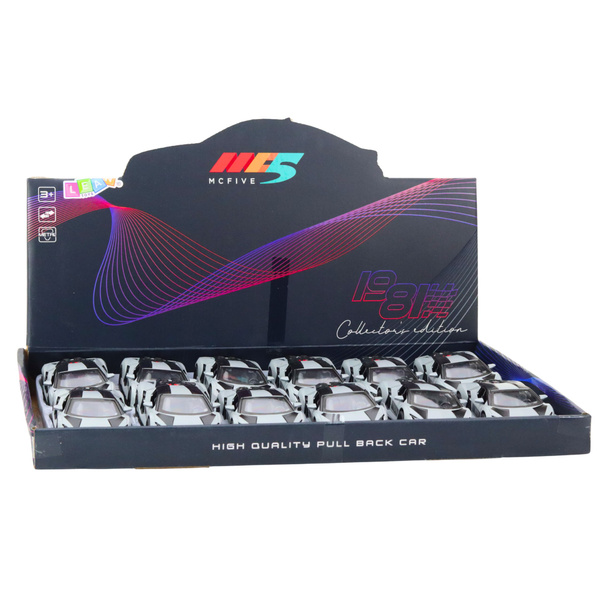 Sports Car Metal Race Drive Opening Doors Gray 1:32