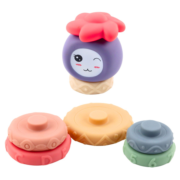 Tower of Soft Blocks Sensory Pyramid Colorful 8 pcs.