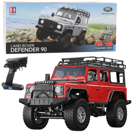Remote Controlled Off-Road Vehicle RC Land Rover Defender 90 Red 1:14