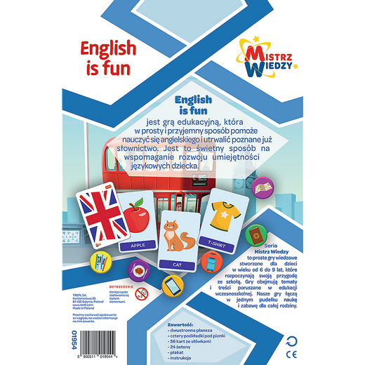 Gra dla dzieci English is Fun Mistrz Wiedzy Trefl 01954