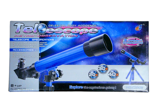 Educational Telescope Tripod Magnification 20x 30x 40 x Blue