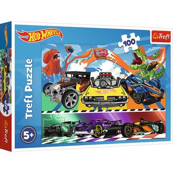 Puzzle - 100 - Speeding cars - Hot Wheels Trefl 16466